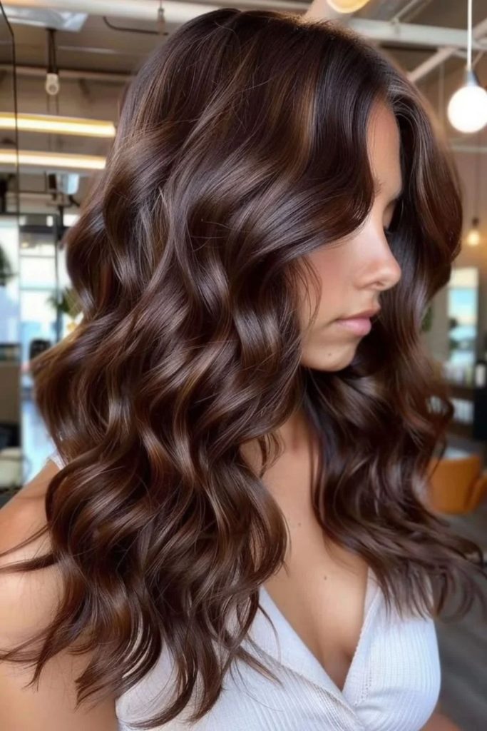 Dimensional milk chocolate natural curly hair