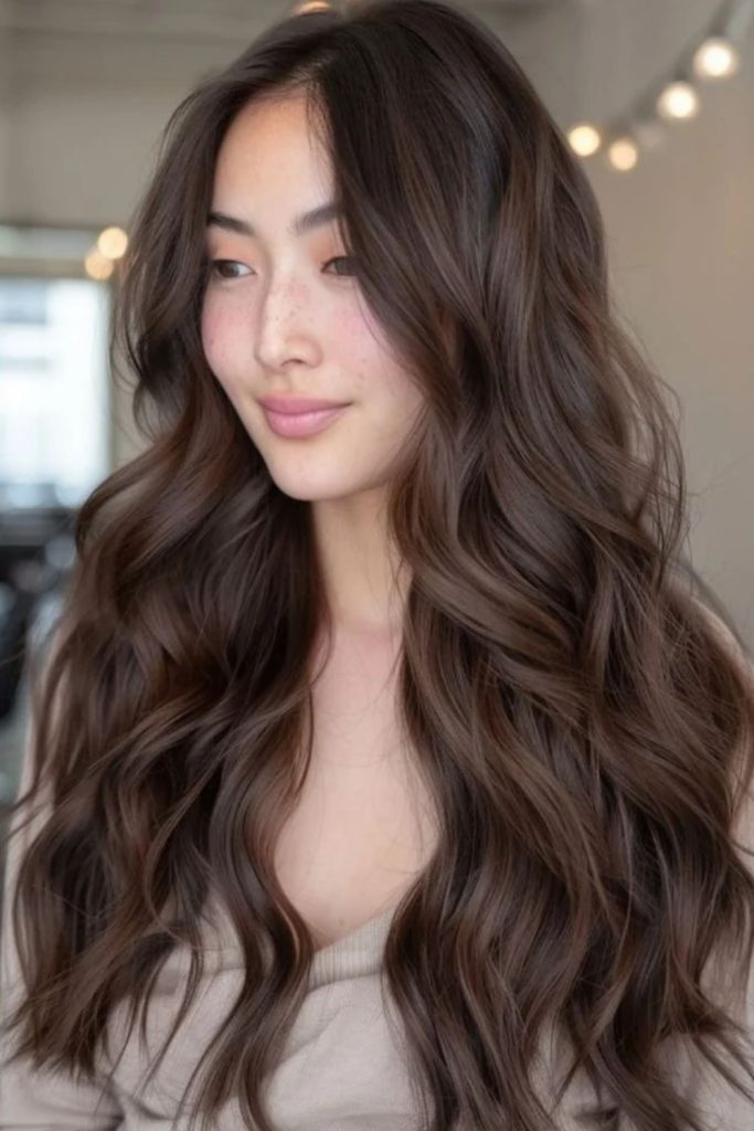 Mocha brown babylights with natural dimension.