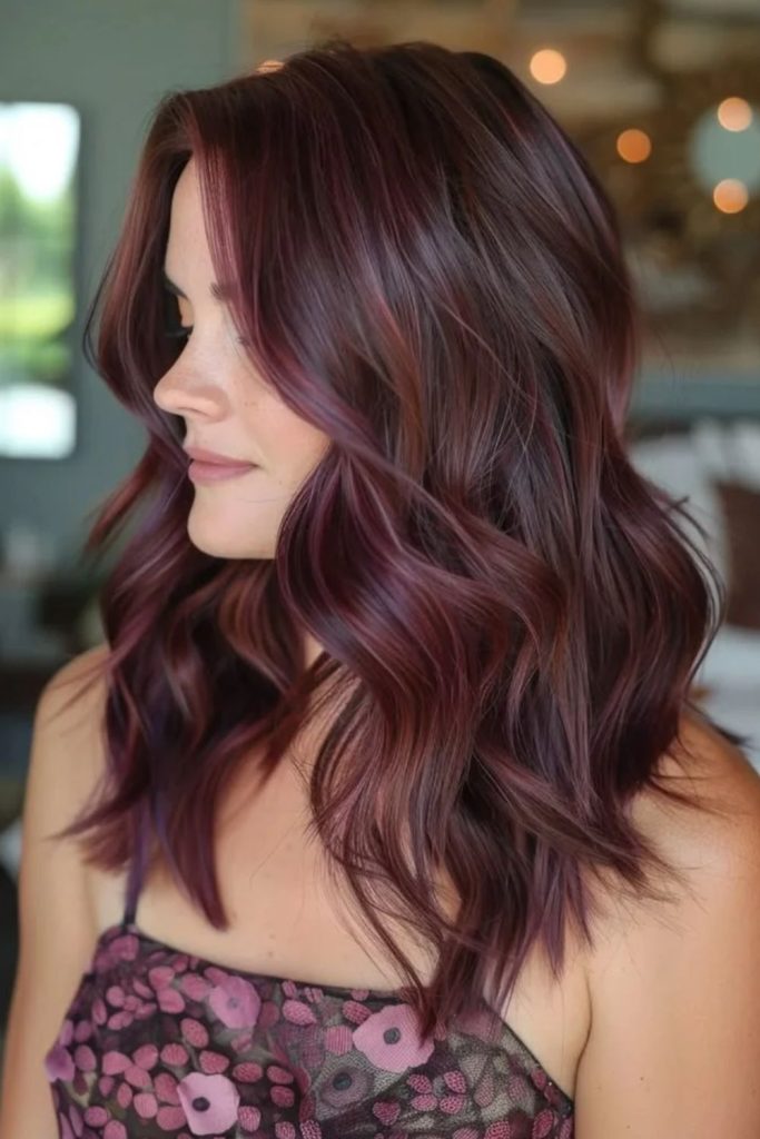 Mulberry wine waves with purple tones.