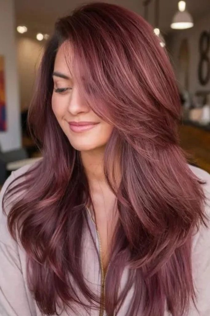 Raspberry merlot gloss with berry highlights.