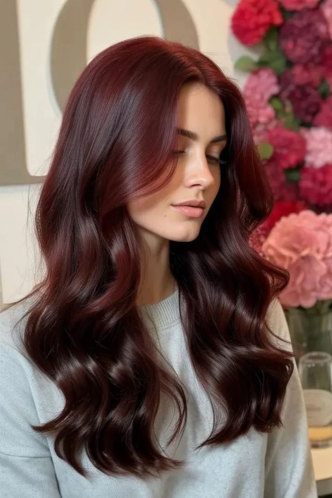 Scarlet spice blend with burgundy waves.