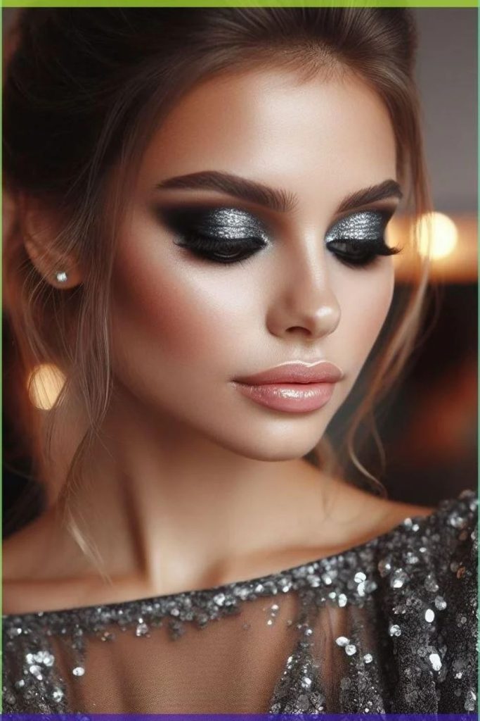Silver Fox Smoky Eye dramatic silver makeup