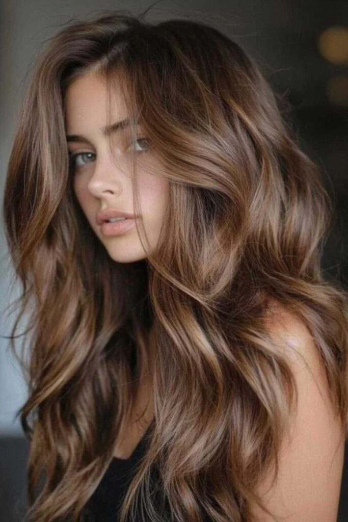 Smoky toffee brown with muted highlights.