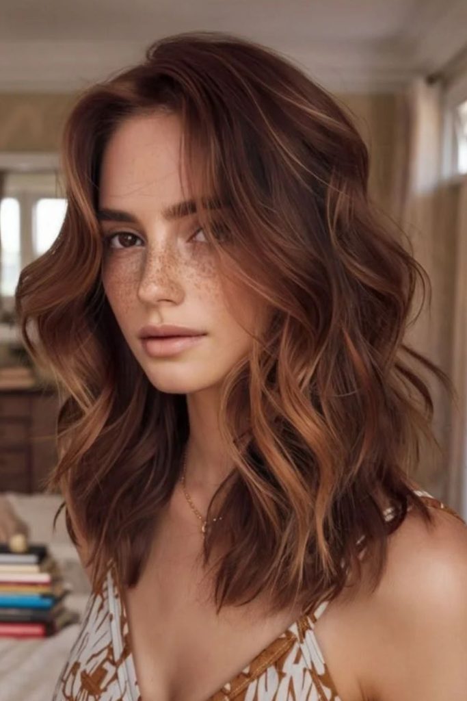 Soft maple chestnut brown hair