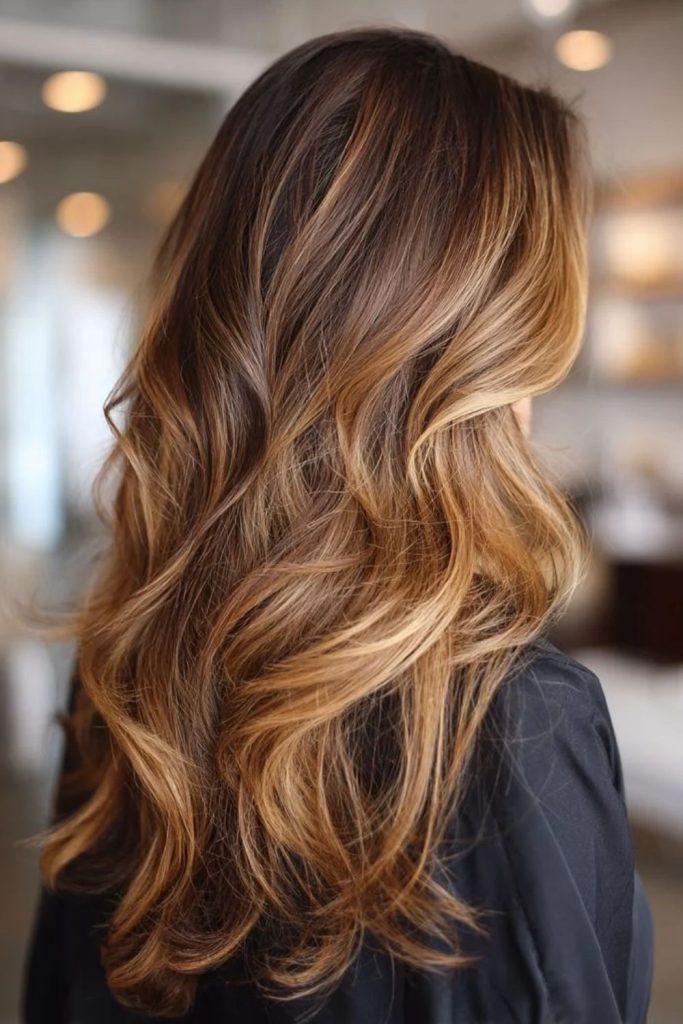 Soft toffee ombre with creamy ends.