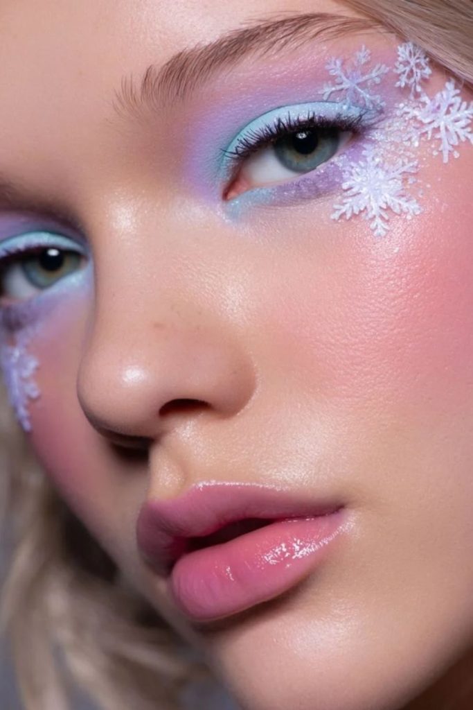 Sparkling sugar crystal princess makeup.