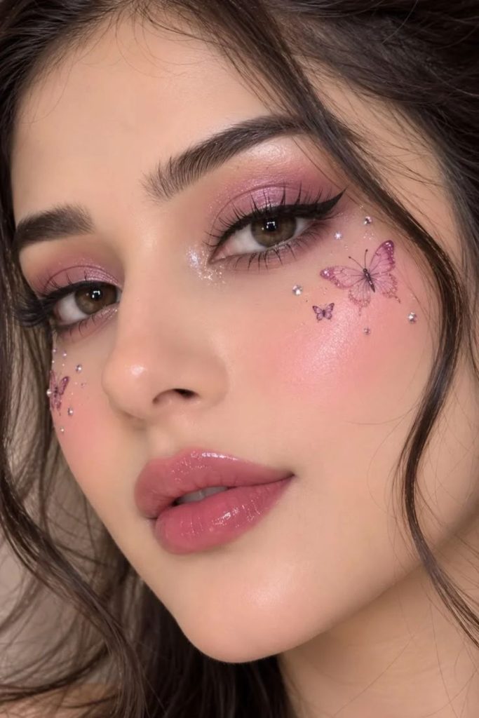 Soft sugar rose fairy makeup.