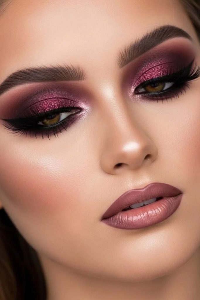Velvet berry plum fairy makeup.