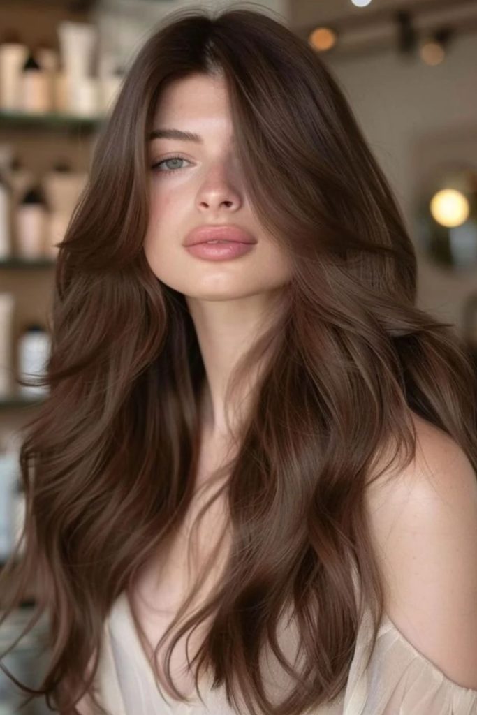 Warm mocha milk chocolate brunette color